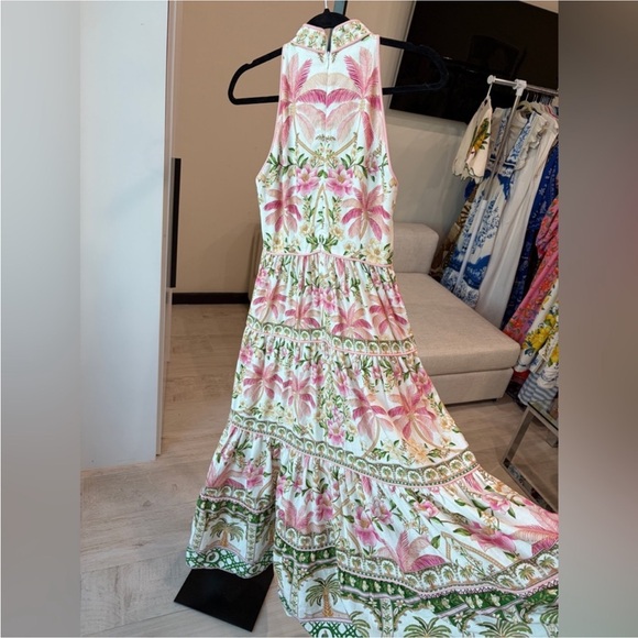Farm Rio: Off-White Palm Dream Euroflax Maxi Dress - Picture 6 of 11